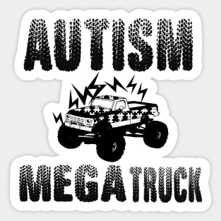 Autism Mega Truck Shirt,funny shirt,gift ideas Sticker